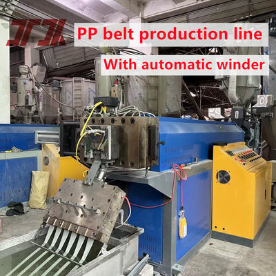 Ligne d'extrusion de sangle PP à tension réglable avec enrouleur à double station