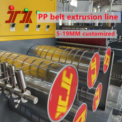 5-19 mm machine de fabrication de ceinture d'emballage en polyéthylène PP sur mesure avec système de contrôle PLC et enrouleur automatique