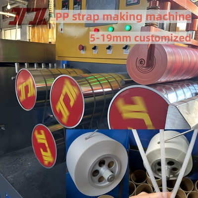 Ligne de production de cerclage PP polyvalente pour différents matériaux de cerclage 5-19mm