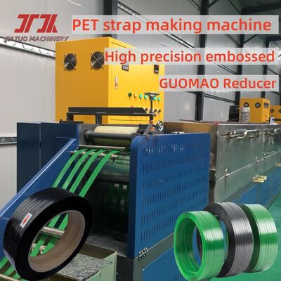Machine de fabrication de bandes en PET de 9 à 32 mm de large avec contrôle PLC utilisant des flocons de bouteilles en PET recyclées