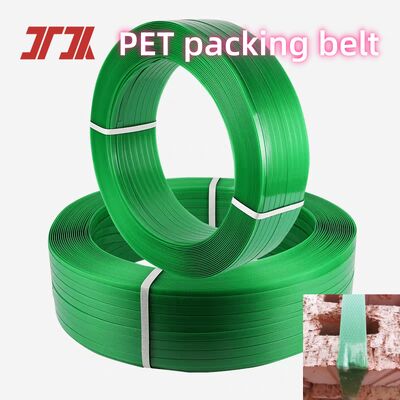 Bandes de fixation en PET de haute résistance en relief vert Largeur personnalisable 9-32 mm pour un emballage sécurisé