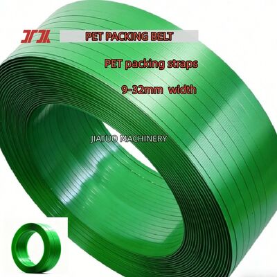 Cerclage PET vert 16mm, emballage automatique PP PET, sangle PET pour outils de cerclage automatique