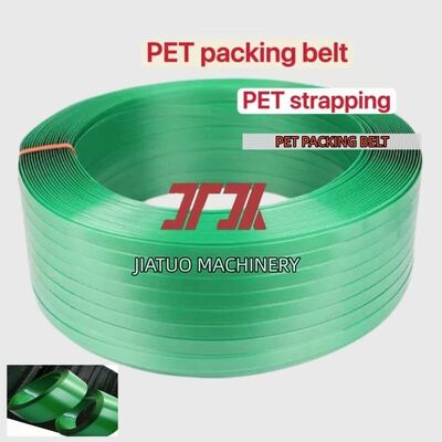 Emballage en acier en PET plastique 16 mm Ceinture de fixation en PET vert pour fixation automatique